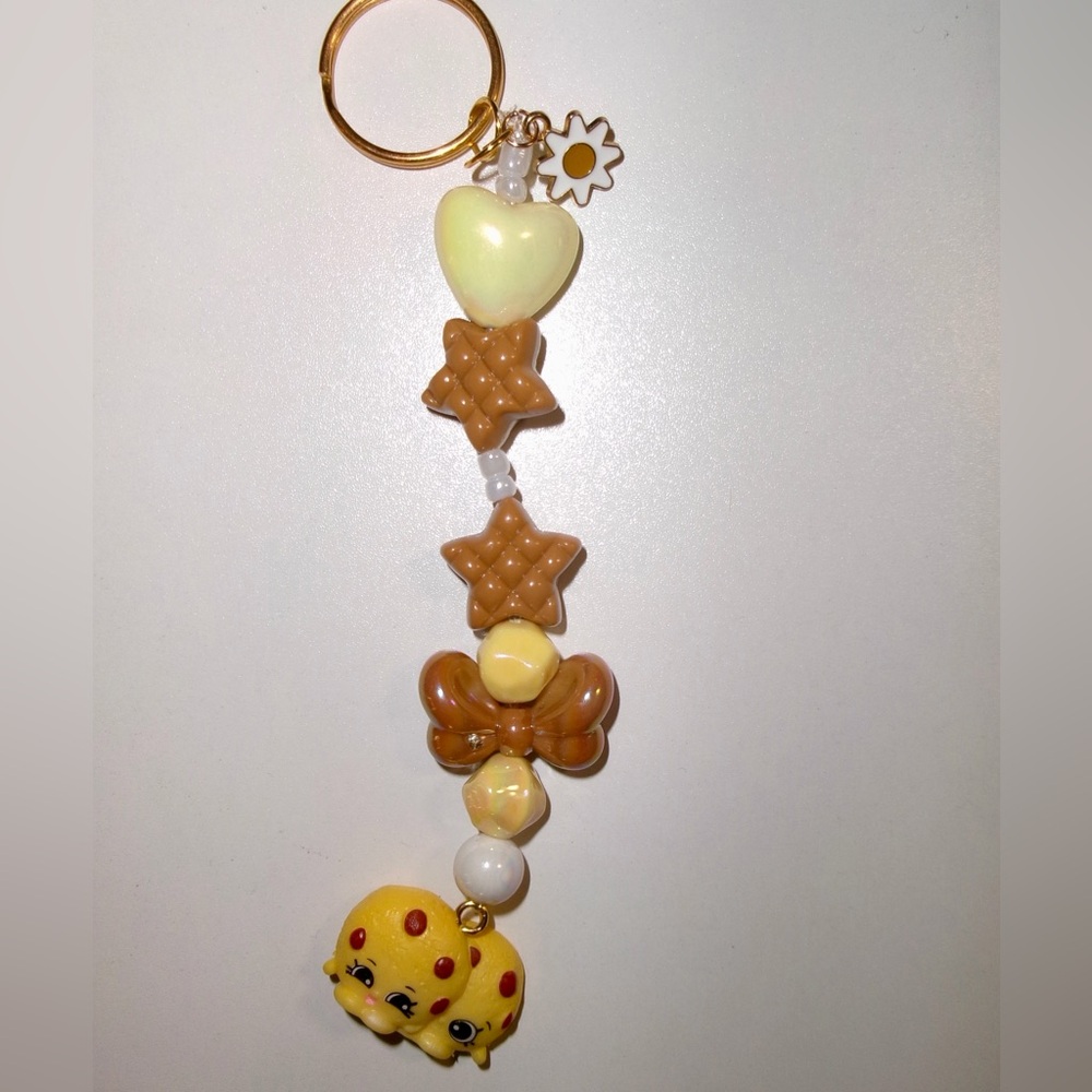 Cute Beaded Shopkin aesthetic Keychain